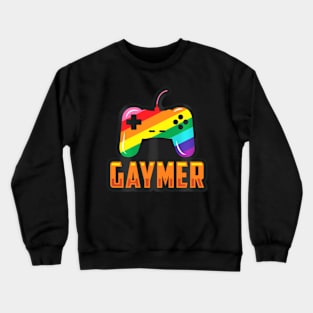 Gaymer LGBTQIA+ Gamer Game Controller Video Games Crewneck Sweatshirt